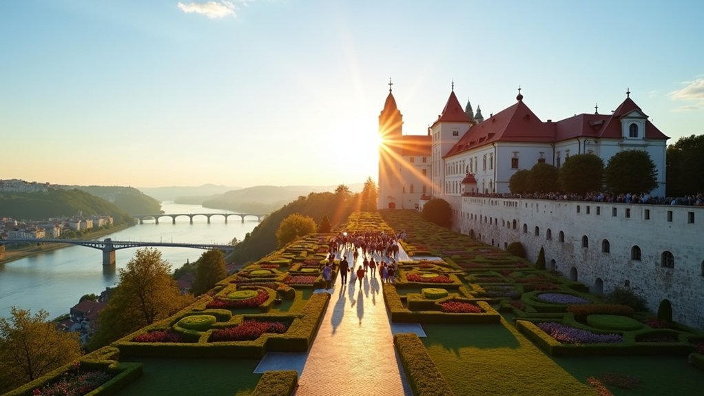 dvorac pogledi vrtovi