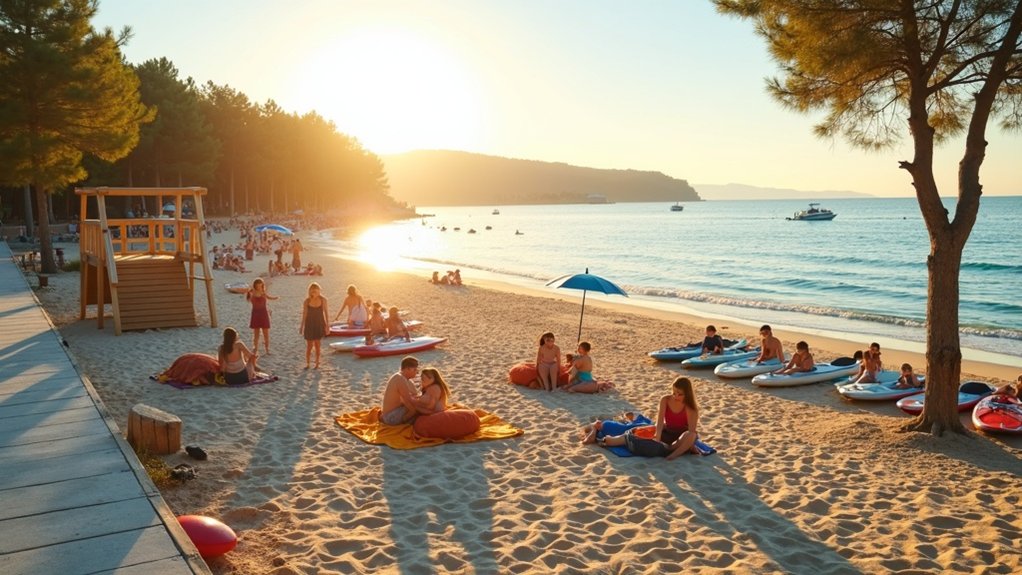 obiteljska prijateljska plaža s aktivnostima