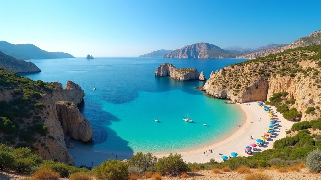 plaže pješačenja brodovi lagune