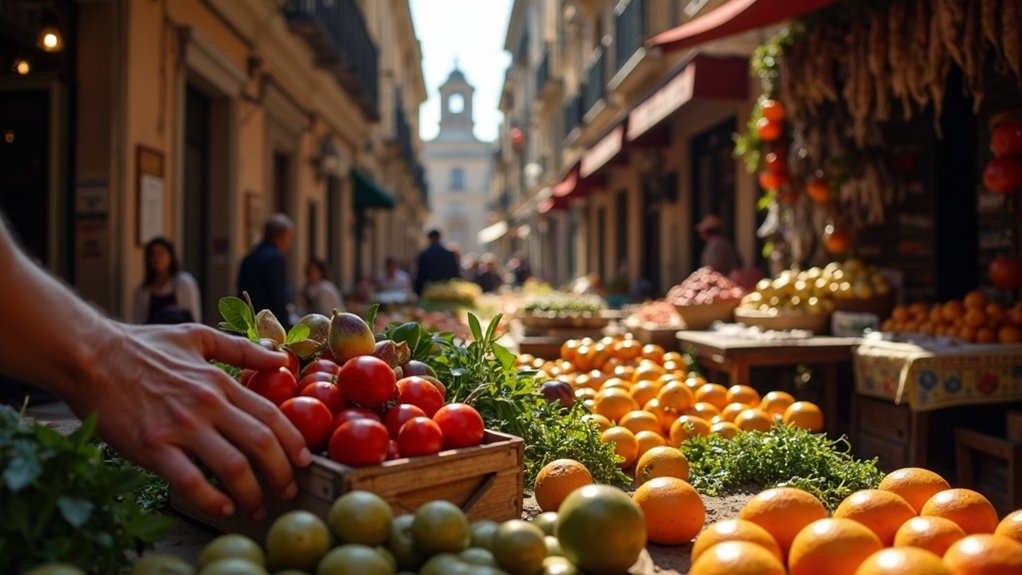 kaotična šarena tržnica hrane u Palermu