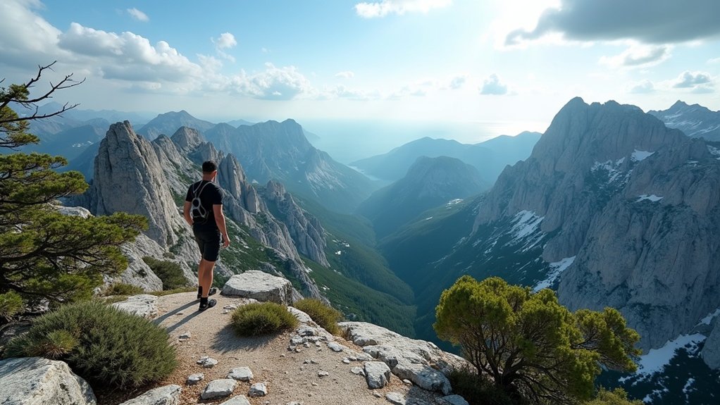 nježna panoramska stazа vapnenačkog grebena