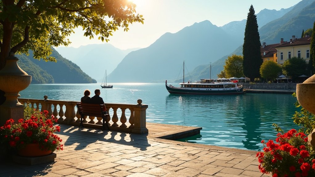 šetnje uz jezero brežuljkasto selo
