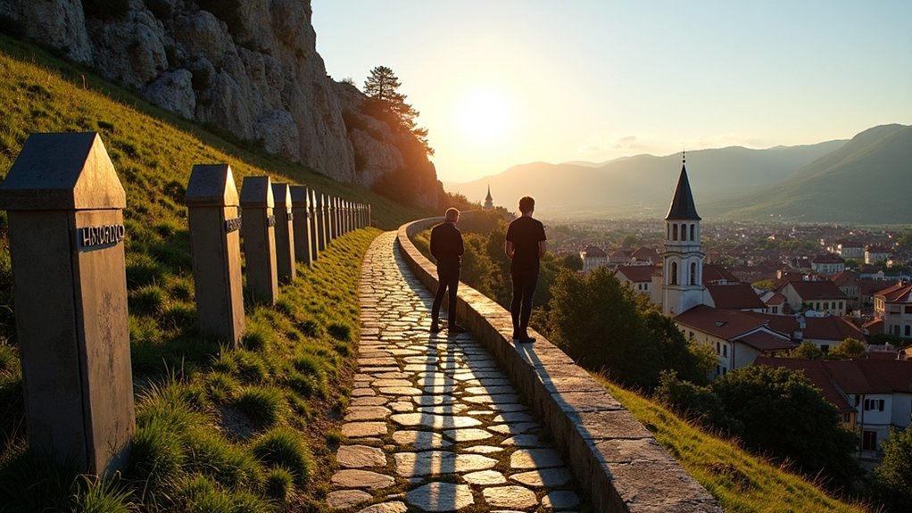 meditativna utvrđena umjetnička brdovita šetnja