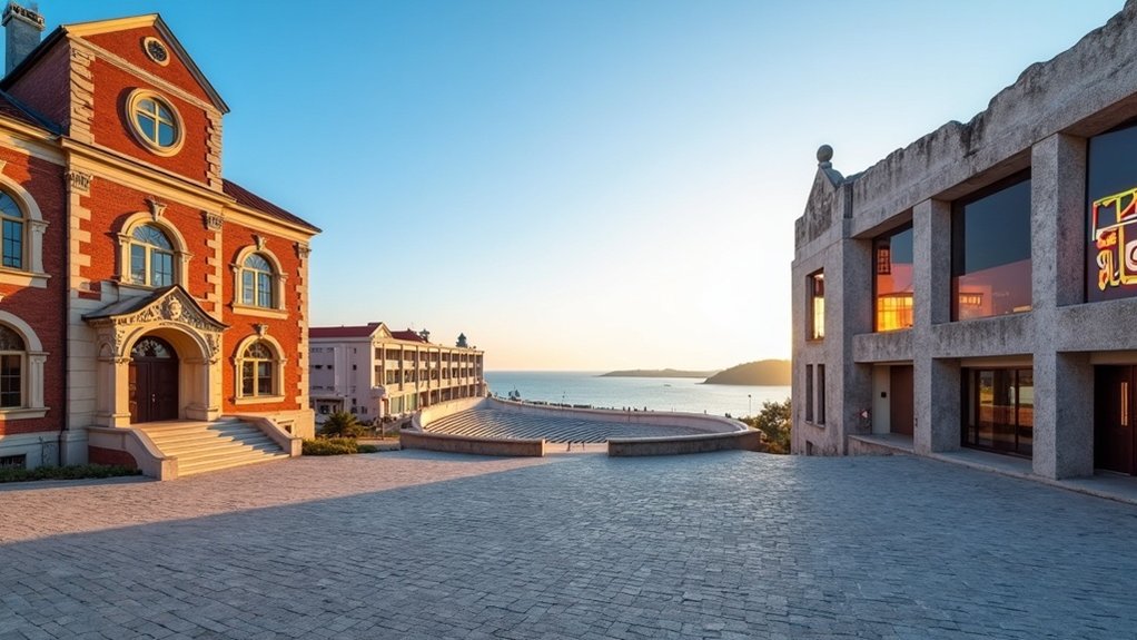 rijeka s industrijskim obalnim tehnološkim trio
