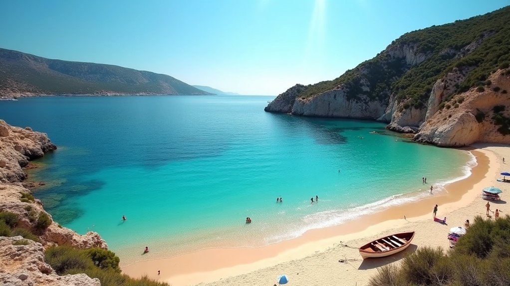 odvojeni otok Lastovo bijeli pijesak