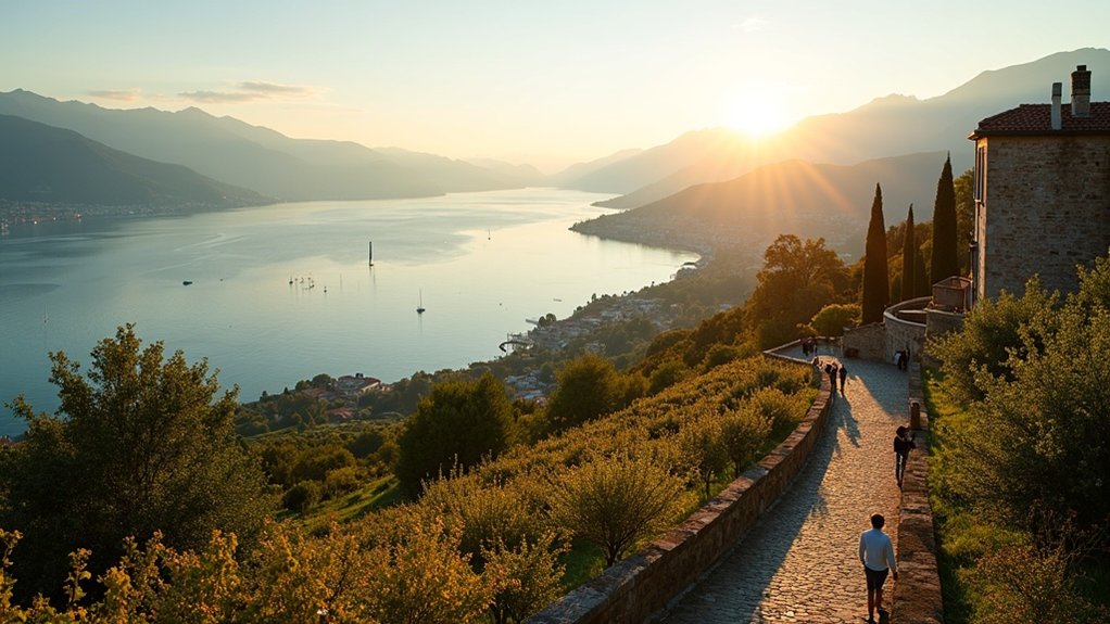 kratki opuštajući talijanski bijeg uz jezero