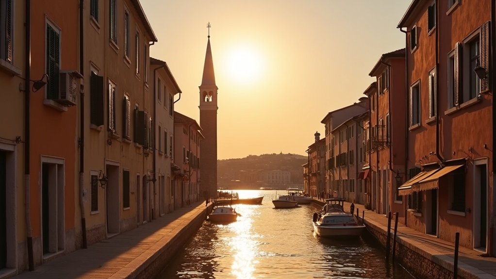 venecijanske ulice zalazak sunca obala