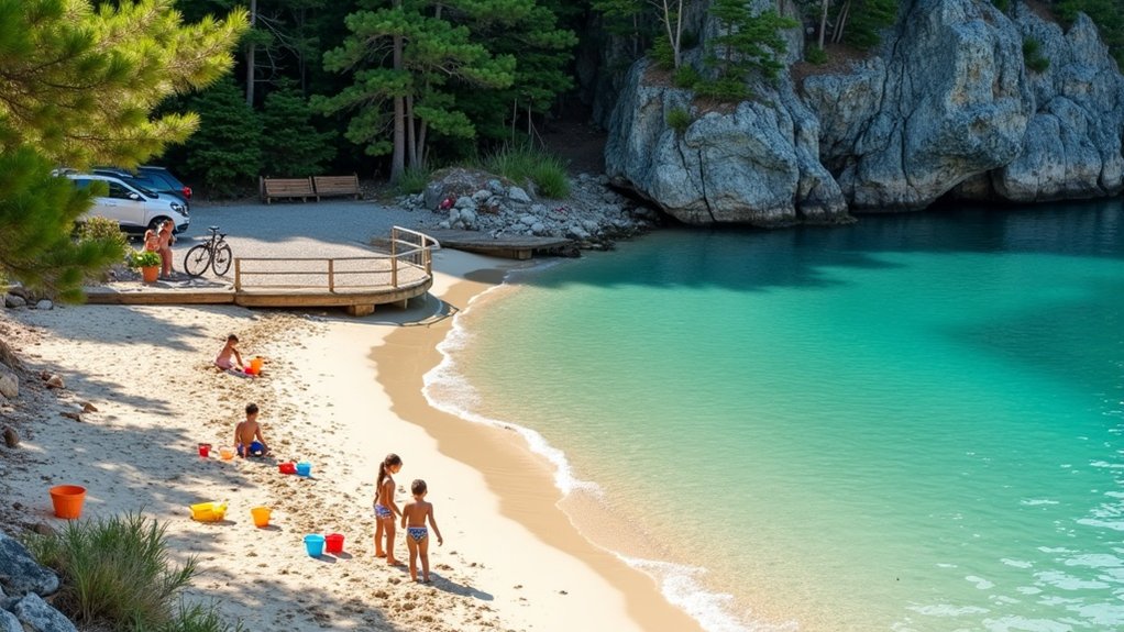 plitka pješčana plaža pogodna za djecu